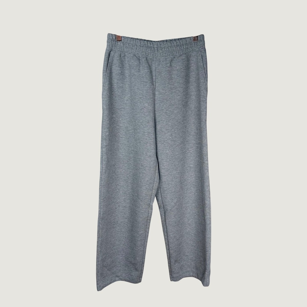 Uniqlo :C Collection Gray Wide Leg Sweatpants Size Medium Drawstring Unisex 28"